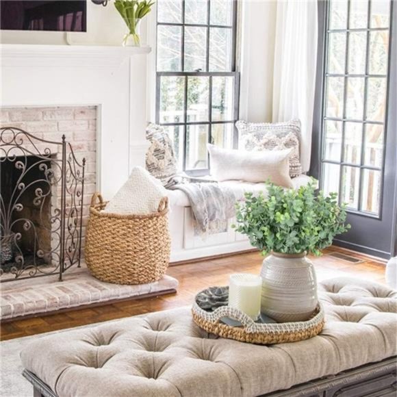 Artificial 6Pcs Faux Eucalyptus Leaves Stems Spray Fake Plants Indoor Eucalyptus - Picture 5 of 7